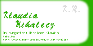 klaudia mihalecz business card